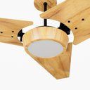 Ver imagem 2 de Ventilador de Teto Natuvent Callis Led 3 Pás Madeira Teca 4000k Branco Neutro, Luz Neutra 220v