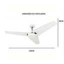 Ver imagem 6 de Ventilador de Teto Natuvent Callis Led 3 Pás Madeira Teca 4000k Branco Neutro, Luz Neutra 220v