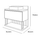 Ver imagem 3 de Gabinete de Banheiro Duna com Cuba 60cm Cimento/freijo - Mgm