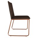 Ver imagem 3 de Cadeira de Jantar Lille Base Aramado Bronze Veludo Marrom - Montanaris Decor