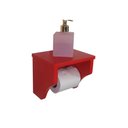 Ver imagem 2 de Porta Papel Higiênico Acessório Para Banheiro Papeleira Suporte De Parede Vermelho Laca
