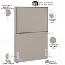 Ver imagem 4 de Cabeceira Cama Box Solteiro Com Tachas 100 cm Vicenza L02 Linho Cru - Lyam Decor