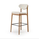 Ver imagem 3 de Banqueta Catarina Madeira Maciça com Assento e Encosto Estofados para Cozinha e Área Gourmet - Facin