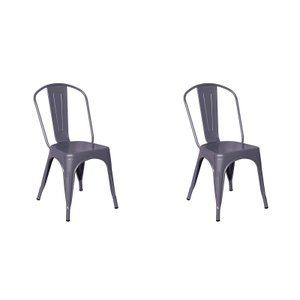 Kit 2 Cadeiras Tolix Iron - Design - Cinza