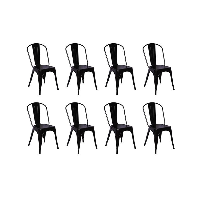 Kit 8 Cadeiras Tolix Iron - Design - Preta