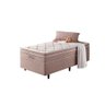 Cama Box Solteiro Rosa + Colchão Molas Superlastic Paris 88x188x68cm - 1