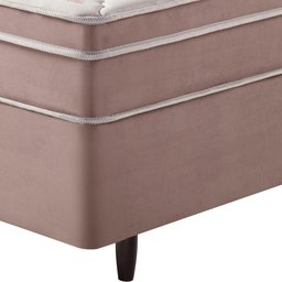 Cama Box Solteiro Rosa + Colchão Molas Superlastic Paris 88x188x68cm - 5