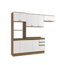 Ver imagem 2 de Armário de Cozinha Completa 100% Mdf 270cm Nogueira/branco Celeste Kappesberg
