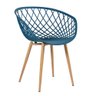 Kit 8 Cadeiras Clarice Nest com Apoio de Braços - Sidera - Azul Petróleo - 2