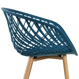 Kit 8 Cadeiras Clarice Nest com Apoio de Braços - Sidera - Azul Petróleo - 6 Kit 8 Cadeiras Clarice Nest com Apoio de Braços - Sidera - Azul Petróleo - 6