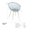 Kit 8 Cadeiras Clarice Nest com Apoio de Braços - Sidera - Azul Petróleo - 7