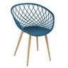Kit 8 Cadeiras Clarice Nest com Apoio de Braços - Sidera - Azul Petróleo - 3