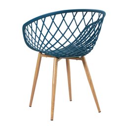 Kit 8 Cadeiras Clarice Nest com Apoio de Braços - Sidera - Azul Petróleo - 5 Kit 8 Cadeiras Clarice Nest com Apoio de Braços - Sidera - Azul Petróleo - 5