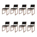 Ver imagem 1 de Kit 8 Cadeiras Industrial Isa Corino Preto Base Cobre para Mesa Sala Cozinha - Cobre/preto