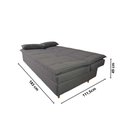 Ver imagem 4 de Sofá Cama 3 Lugares 197cm Soho Suede Cinza Herrero Decor Cinza