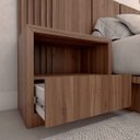 Ver imagem 2 de Mesa de Cabeceira Personalizada Quarto com 1 Gaveta 100% MDF:Nogueira Cadiz