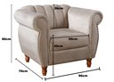 Ver imagem 5 de Poltrona Realeza Chesterfield Cadeira Vintage Decoração Retrô - Veludo Capuccino