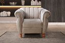 Ver imagem 4 de Poltrona Realeza Chesterfield Cadeira Vintage Decoração Retrô - Veludo Capuccino