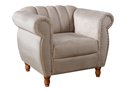 Ver imagem 2 de Poltrona Realeza Chesterfield Cadeira Vintage Decoração Retrô - Veludo Capuccino