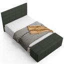 Ver imagem 5 de Kit Cabeceira Cama Box Casal 140cm com Calçadeira Roma W01 Linho Verde Musgo - Lyam Lyam Decor