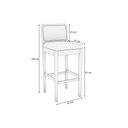 Ver imagem 2 de Banqueta Sala de Jantar Sara 1bmm005ca Premium Madeira Maciça Kit 6 Un Carvalho/linho Bege Argila/