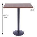 Ver imagem 4 de Mesa de Jantar Quadrada 70 cm Tampo Evora em MDP Base Zeta Bistrô