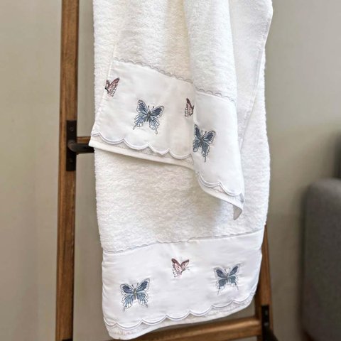 Jogo de Banho Gigante Borboleta 2 Peças - Marken Fassi Branca/cinza