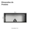 Ver imagem 2 de Armário Aéreo 80 Cm 1 Porta Basculante Preto Nice Madesa