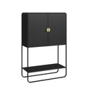 Ver imagem 3 de Balcão Bar Orgânico 2 Portas 90cm Pé Metal Luna Móvel na Caixa