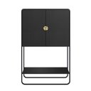 Ver imagem 4 de Balcão Bar Orgânico 2 Portas 90cm Pé Metal Luna Móvel na Caixa