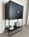 Ver imagem 7 de Balcão Bar Orgânico 2 Portas 90cm Pé Metal Luna Móvel na Caixa