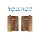 Ver mais imagens de Guarda Roupa Modulado de Canto Porta Reflecta e LED 3 Peças 100%MDF Requinte+