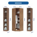 Ver imagem 4 de Guarda Roupa Modulado de Canto Porta Reflecta e LED 3 Peças 100%MDF Requinte+