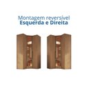 Ver mais imagens de Guarda Roupa Modulado de Canto Porta Reflecta e LED 3 Peças 100%MDF Requinte+