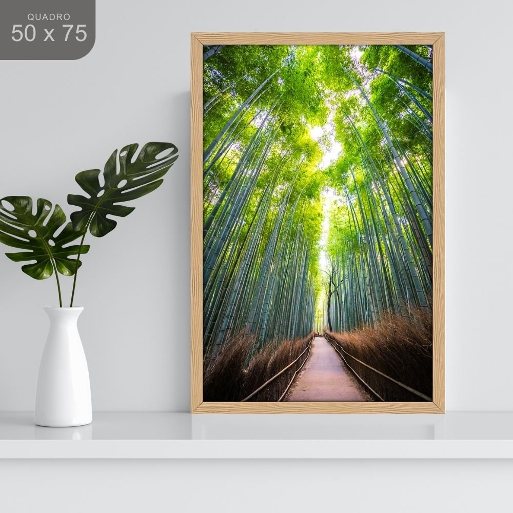 Quadro Decorativo Árvore Bambu: Mod. 0363 Collor-ink Mod.0363 50 X 75cm Marrom - 2