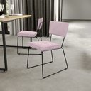Ver imagem 2 de Cadeira Decorativa Estofada Para Sala De Jantar Allana L02 Suede Rosê - Lyam Decor