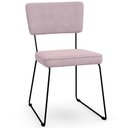 Ver imagem 1 de Cadeira Decorativa Estofada Para Sala De Jantar Allana L02 Suede Rosê - Lyam Decor