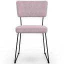 Ver imagem 3 de Cadeira Decorativa Estofada Para Sala De Jantar Allana L02 Suede Rosê - Lyam Decor