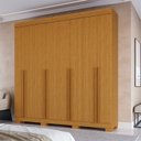 Ver imagem 1 de Guarda-Roupa Casal 8 Portas 4 Gavetas 100% MDF 218cm Azaleia Espresso Móveis Marrom/Cinamomo