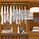 Ver mais imagens de Guarda-Roupa Casal 8 Portas 4 Gavetas 100% MDF 218cm Azaleia Espresso Móveis Marrom/Cinamomo