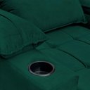 Ver imagem 4 de Poltrona Reclinável Retrátil Bonari Veludo Verde com Assento D26 Loja Sheep