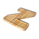 Ver imagem 2 de Petisqueira Letra Z Tabua com Rebaixo Madeira Pinus Cesta Presente Decoração Mesa Posta - Woodspot