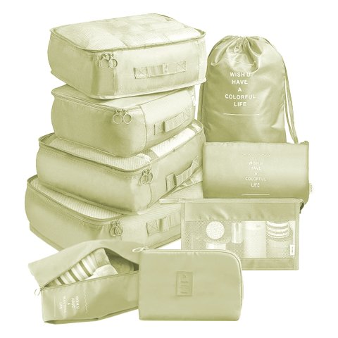 Kit Organizador para Mala de Viagem com 9 Peças - Gladiador 201:bege