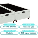 Ver imagem 2 de Cama Box Bau King Blindado Nature Branco 193x203