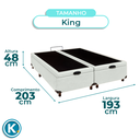 Ver imagem 4 de Cama Box Bau King Blindado Nature Branco 193x203