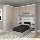 Ver imagem 1 de Guarda Roupa Dormitório Modulado Alpes Solteiro Canto - Roupeiro Luciane M06:cinnamon