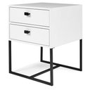 Ver imagem 1 de Mesa Cabeceira Medelim 2 Gavetas Branco