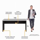 Ver imagem 3 de Escrivaninha Mesa de Escritório 150cm Multimóveis CR25318 
