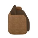 Ver imagem 6 de Sofá Living Sala de Estar Abel 220cm Bipartido Pés de Madeira Pu/veludo Caramelo/marrom G33 - Gran B