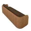 Ver imagem 4 de Sofá Living Sala de Estar Abel 220cm Bipartido Pés de Madeira Pu/veludo Caramelo/marrom G33 - Gran B